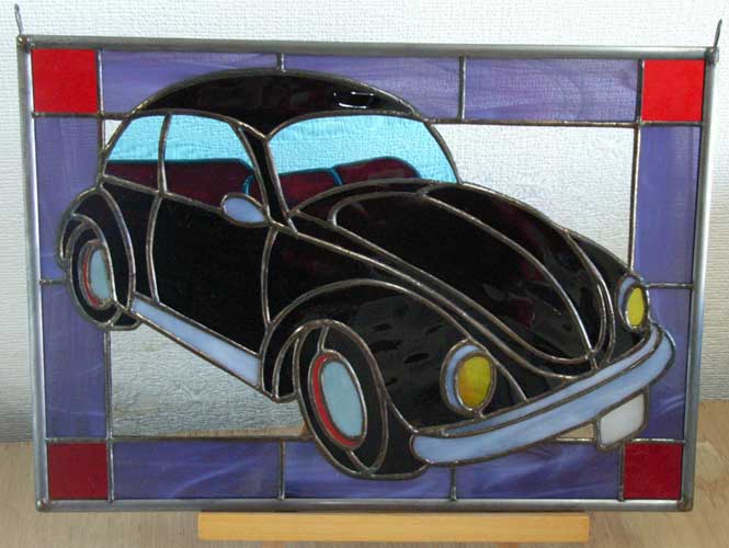 贈答品 Volkswagen Beetle vintage ステンドグラスパネル sushitai.com.mx